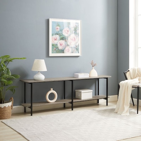 Manhattan Comfort Celine Side Table Console in Grey 25555-GY